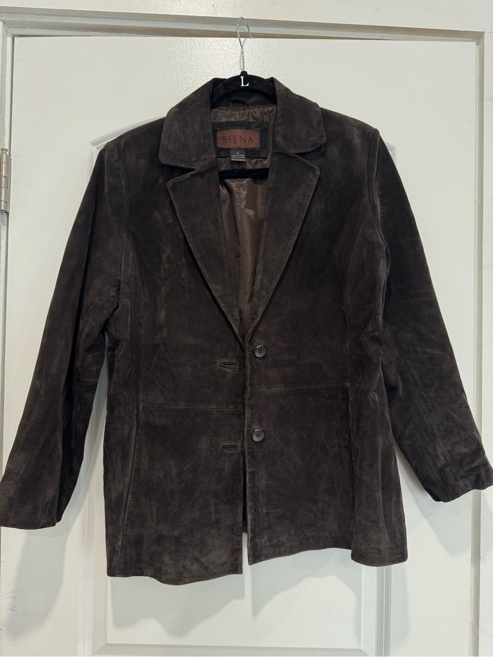 Siena Studios Brown Suede Blazer Jacket